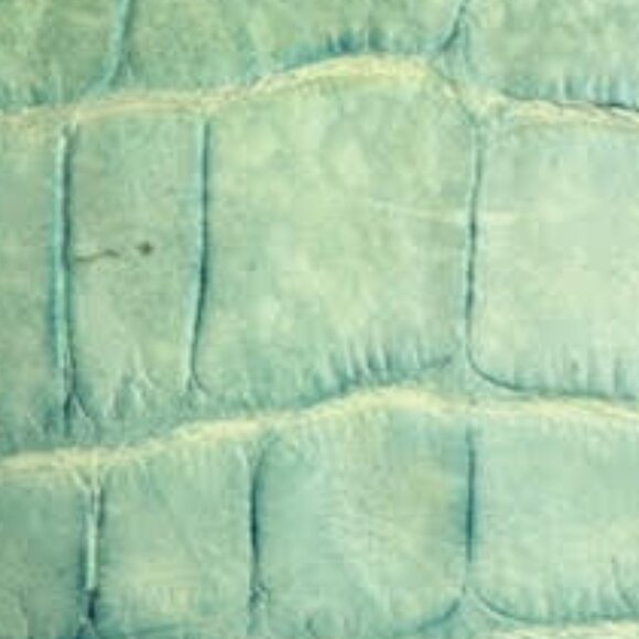 Vintage Dooney & Bourke Mint Green Croc Embossed Leather Satchel Structured Tote - Picture 13 of 14